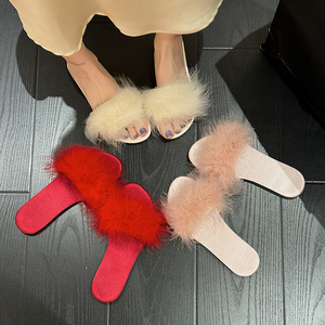 Sandalias de Plataforma Baja con <span class=keywords><strong>Plumas</strong></span>, Estilo Coreano, para Mujer, Moda de Verano, Populares en Internet, Venta al Por Mayor - Product Image 2