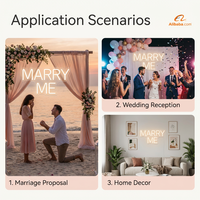 Enseigne néon personnalisée MARRY ME, cœur rose, LED bleu glace, enseigne publicitaire pour proposition de mariage, fête, bar, décoration intérieure, toile de fond, manuel