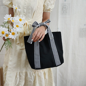 2024 prodotti più caldi all'ingrosso borsa da <span class=keywords><strong>donna</strong></span> con fiocco borsa di tela per lo shopping quotidiano borsa leggera - Product Image 3