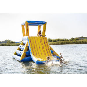 <span class=keywords><strong>Torre</strong></span> de Escalada Flotante con Tobogán, Parque Inflable Modular Grande para Aguas Abiertas con <span class=keywords><strong>Torre</strong></span> de Escalada, Tobogán y Obstáculos - Product Image 2