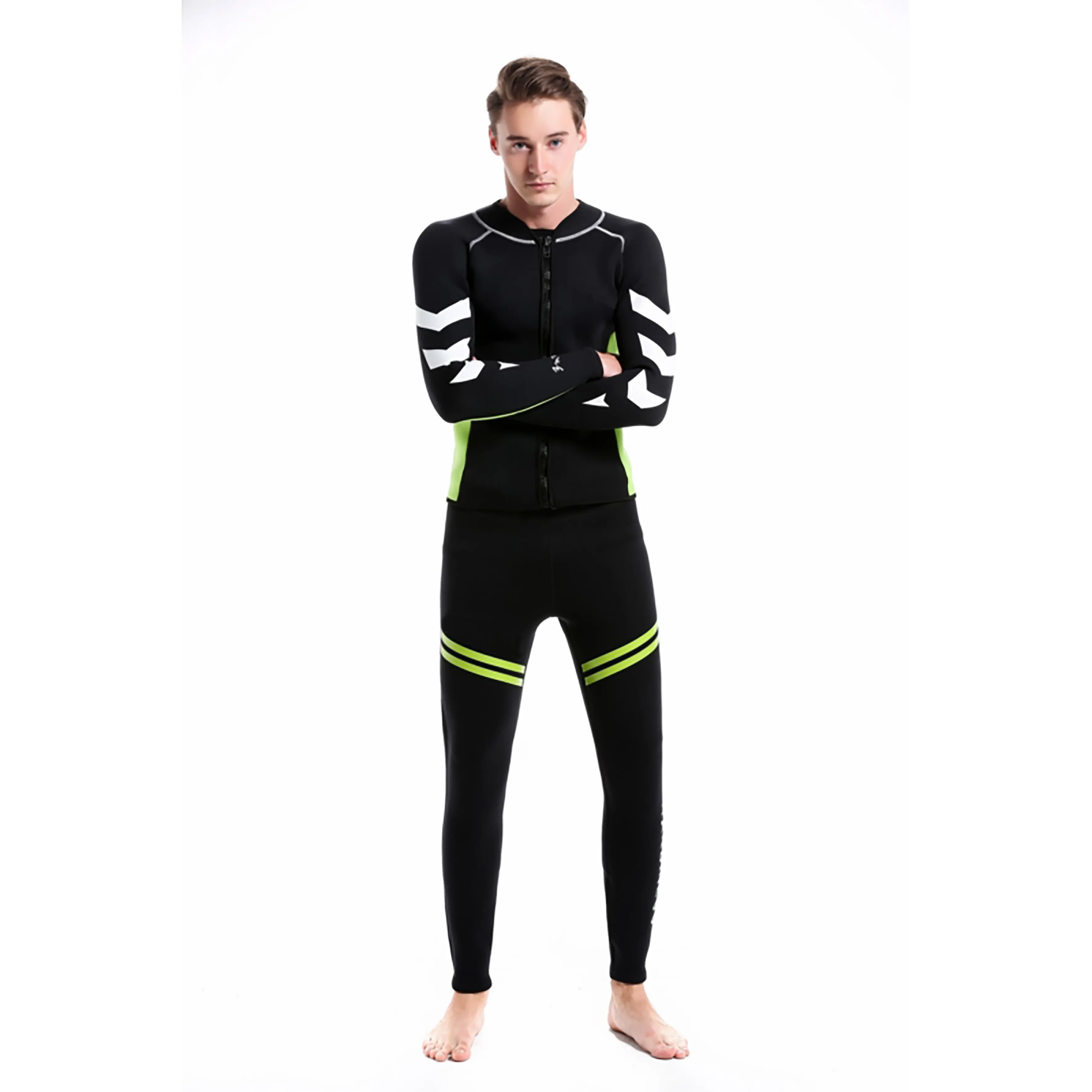 1.5Mm昇華プリント薄い全身スーツ男性用ダイビングスキューバネオプレンツーピースジパーレス水泳ウェットスーツ