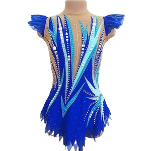 Jupes pour femmes Spandex Patinage artistique Ballet Qualité Cristaux Patinage artistique sur glace Ballroom <span class=keywords><strong>Justaucorps</strong></span> Vente en gros Gymnastique rythmique - Product Image 1