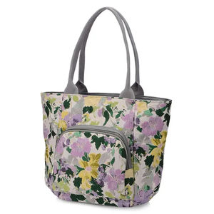 Bolso de Mano Plegable, Reutilizable, Portátil, de Gran Capacidad, Impermeable y Duradero, con Estampado Floral, de Poliéster, para Hombre y Mujer, con Cierre de Cremallera - Product Image 2