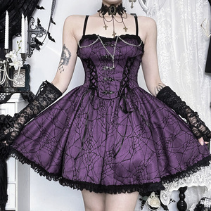 black dress for new years Widow Ruched Lace Overlay Mini Dress With Cross Charm main image 0