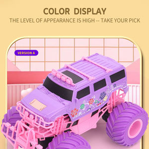 Q157 1/18 Camion Telecomandato Elettrico Fuoristrada 2.4G con Ruote Grandi ad Alta Velocità, Auto Giocattolo RC <span class=keywords><strong>Viola</strong></span> per Ragazze, Colore Rosa - Product Image 2