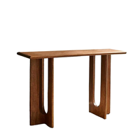 Nouvelle table d'entrée moderne en bois massif, banc mural long, comptoir décoratif pour la maison, étagère de rangement pour le hall d'entrée