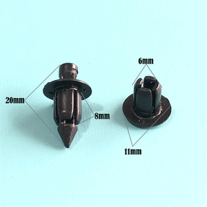 Auto Fastener <b>Clip</b> 20mm 8mm 11mm 6mm Plastic Body Panel Retaining Pin <b>Bumper</b> Door Trim Mounting Rivet General Purpose Type - Product Image 1