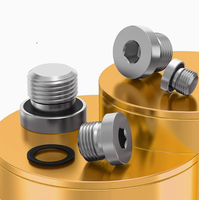 DIN 908 G1/8 - G2 Bouchon de tuyau en acier inoxydable 304 Bouchons à vis à six pans creux avec collier
