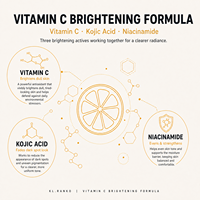Crème Visage Éclaircissante et Illuminatrice à la Vitamine C Marque Blanche, Acide Kojique, Niacinamide, Hydratant Unifiant le Teint et Révélateur d'Éclat pour Routine de Jour
