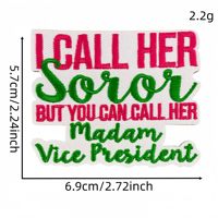 Écusson brodé rose et vert avec slogan anglais, badge de club pour sœurs, accessoires vestimentaires, broderie informatique