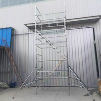 Échafaudage en acier galvanisé à hauteur réglable, capacité de charge de 800 kg, adaptable à différents niveaux de plancher, flexible et polyvalent