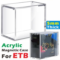 Boîte de présentation empilable en acrylique de 5 mm d'épaisseur, adaptée aux boîtes Elite Trainer et compatible avec les ETB, fabriquée en Chine