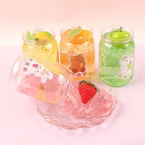 CHENXI Vente Directe Slime Gelée DIY 300ml Ultra Doux Non Toxique Anti-Stress Parfum Fraise, avec Breloques Mangue Pomme - Product Image 2