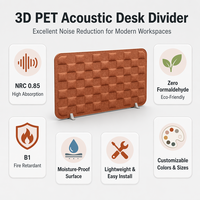 Diviseurs de bureau acoustiques en fibre de polyester insonorisants pour le bureau, cloison de bureau acoustique en feutre PET écologique, écran de confidentialité
