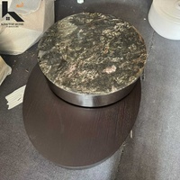 Meubles de maison, table basse rotative en acier inoxydable de haute qualité, verre trempé, style moderne et luxueux, salon