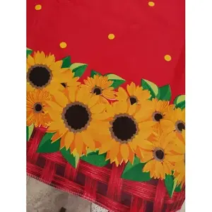 Nappe rectangulaire à imprimé tournesol en polyester, design floral classique pour la table de la maison - Product Image 4
