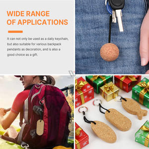 Portachiavi in Sughero Personalizzabile con Stampa su un Lato, Grande Galleggiante da Spiaggia, Anello Portachiavi in Sughero Personalizzato - Product Image 5