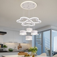Lustre de restaurant LED moderne nordique 2027, 110W, 3 CCT, 220V, ambiance romantique, hauteur réglable, pour la décoration intérieure