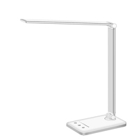 Lumière du jour 10W charge sans fil pour bureau et chambre d'hôtel, lampes tactiles pour bureau et Table
