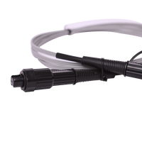 Cable de Conexión Monomodo 2*5.0mm, Color Gris, 1F FTTH, Pigtail de 75M, Cable de Bajada MINI SC APC-MINI SC APC, IP68 Impermeable