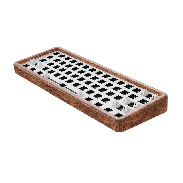 Custom CNC Machining Wooden and Brass Stainless Steel Anodized Aluminum Case for Mechanic Keyboard Laser Machining