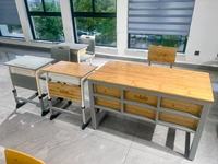 Ensemble table et chaise pour enseignant, haute qualité, en bambou, avec panneau à lattes, mobilier commercial, pour les Philippines (DepEd).