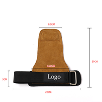 Protector de Palma Personalizado de Cuero Vacuno para Levantamiento de Pesas, Peso Muerto, Press de Banca, Dominadas, Culturismo y Powerlifting