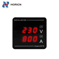 Pengukur energi Voltmeter AC LCD satu fase 227V kustom dengan tampilan arus voltase pengukur frekuensi saklar pengatur waktu