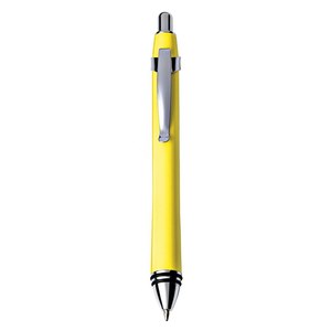 Penna a Sfera in Metallo Personalizzata per Sport, Corpo Giallo con Dettagli Arancioni, Inchiostro Nero 0.7mm, Penna Promozionale Personalizzabile - Product Image 1