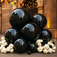 Boule miroir argentée gonflable, grand ballon brillant, ballon géant pour fête disco, décoration de fête de Noël, sphère miroir réfléchissante gonflable