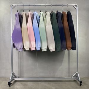 Chất lượng cao axit rửa đau khổ Boxy phù hợp với áo dày trống thả vai áo thun tùy chỉnh DTG Y2K logo cổ điển Hoodie - Product Image 5