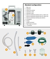Équipement d'anesthésie vétérinaire Portable, hôpital pour animaux, chat, chien, clinique, utilisation vétérinaire, Machine d'anesthésie avec ventilateur