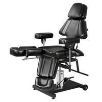 HICOMED Chaise de tatouage hydraulique de haute qualité Réglage manuel Lit de tatouage multifonctionnel pour centre de beauté