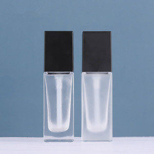 Bottiglia di essenza da 30ml bottiglia di fondotinta liquida di vetro quadrato BB crema di isolamento crema solare crema per il confezionamento di prodotti cosmetici - Product Image 4