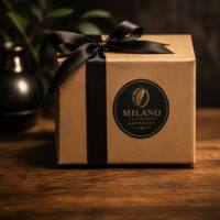 Autocollant découpé sur mesure, imperméable, avec estampage à chaud doré, vinyle mat texturé sable scintillant pour emballage de tasses à café, pots, cadeaux et marquage de marque