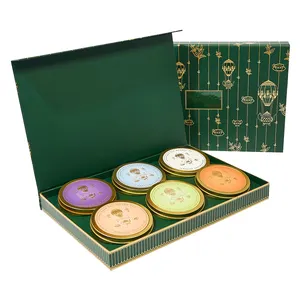 Özel logo lüks altın damgalama fantezi kağıt doğal yeşil karton boş gıda sınıfı rafine çin ambalaj çay kutusu hediye kutusu