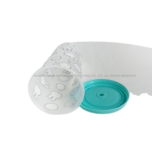 Gobelets en plastique à prix abordable, prêts à être expédiés directement de l'usine, impression couleur, cadeau promotionnel, <span class=keywords><strong>lot</strong></span> en stock, motif lapin - Product Image 1
