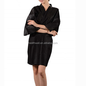 Beauty Spa Disposable Wrap Bathrobe Non Woven Bathrobe Disposable Gown Disposable Kimono Robe