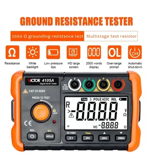 VC4105A Digital Earth Resistance Tester, Manual Range 0-2000Ω, DC 1500V Ground Resistance <b>Meter</b> <b>For</b> Electrical Engineering - Product Image 3