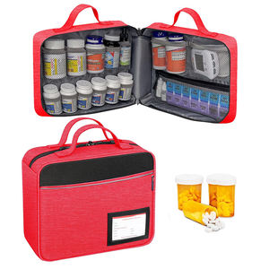 Organizador De Garrafa De Pílula Saco De Primeiros Socorros Caso Caixa De Pílula De Armazenamento Medicação Com Alça Home Office Cozinha Viagem Medicina Saco De Armazenamento - Product Image 1