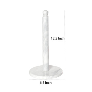 Porte-serviettes en <span class=keywords><strong>papier</strong></span> marbre blanc fait à la main <span class=keywords><strong>support</strong></span> de cuisine avec installation de type debout pour porte-<span class=keywords><strong>papier</strong></span> d'emballage en rouleau - Product Image 6