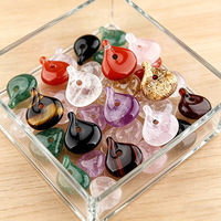Pendentifs Goutte d'Eau en Pierres Brutes Naturelles de Guérison : Œil de Tigre, Quartz Rose, Améthyste, Boucle de Paix – Idéaux pour la Création de Bijoux DIY