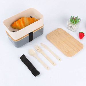 Boîtes à bento personnalisées pour adultes - Boîte à lunch moderne de 900 ml avec cuillère et fourchette, sans BPA, compatible micro-ondes/lave-vaisselle - Product Image 2