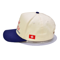 Bestseller Gestructureerde 5-Panel Terry Baseball Cap Donkerblauwe Klep Geborduurde Unisex Streetwear Tweekleurige Fruitprint