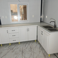 Maison conteneur extensible 40 pieds x 20 pieds, prête à l'emploi, villa préfabriquée avec 2, 3, 4 ou 5 chambres, maisonnette mobile préfabriquée et transportable