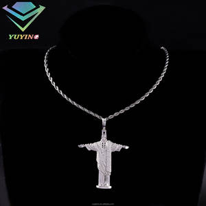 Hip Hop Jesus Anhänger Weiß<span class=keywords><strong>gold</strong></span> S925 Silber Iced Out VVS Diamond Pass Diamant <span class=keywords><strong>Tester</strong></span> Moissan ite Anhänger für Herren Schmuck - Product Image 3