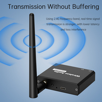 Adaptador de Música Inalámbrico Digital Wifi de 2.4G, Kit de Transmisor y Receptor de Audio Inalámbrico de 50M con AUX R/L de 3.5mm para TV Box, DVD, PC