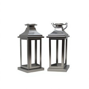Trending Stainless Steel Metal Design Rectangular Lantern Durable For Home Festival Decoration Candle Holder - Product Image 1