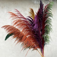 Ornements de pampas colorés en fer, fleurs décoratives pour mariage et fête
