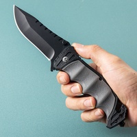 Couteau de poche pliant à lame intégrale 7CR17MOV haute dureté, outil utilitaire portable pour le camping en plein air, la survie, l'autodéfense, la randonnée et l'usage quotidien